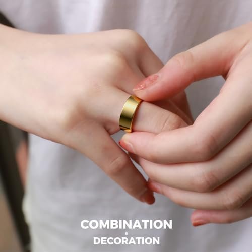 Smart Ring for Women Men Fitness Tracker with Blood Pressure,Heart Rate,Sleep Monitoring,Step Counting,for iPhone and Android,Waterproof smart blood pressure monitor,No Subscription Fees,Gold 11 size - Image 8