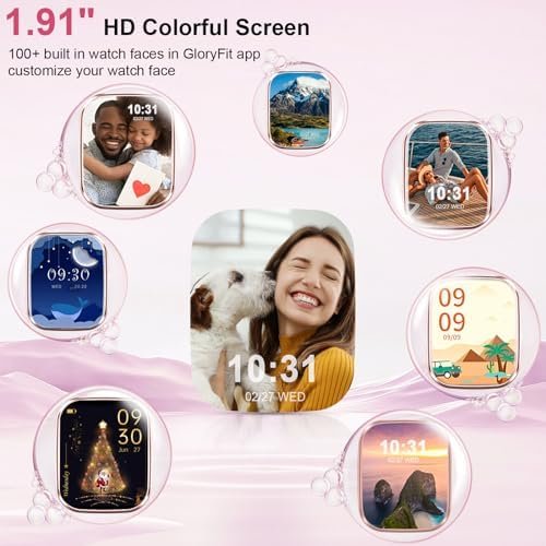 Kuizil Smart Watch, 1.91" Smartwatch for Men Women (Answer/Make Call), Fitness Tracker with 100+ Sport Modes, IP68 Waterproof, Heart Rate/Sleep Monitor, Pedometer, Activity Tracker for Android iOS - Image 2