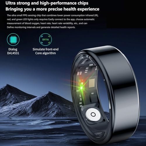 Smart Ring for Men & Women, Health Tracker Fitness Ring with Heart Rate, Blood Oxygen, Sleep Tracker, Step Counter and IP68 Waterproof & Long Endurance, No APP Subscription (Black,10#) - Image 4