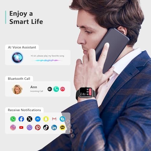 Blackview 2025 Smart Watch (Answer/Make Calls), Fitness Watch for Men and Women with Heart Rate/SpO2/Sleep Monitor/2 Straps, 100+ Sports Modes, IP68 Waterproof Activity Tracker for Android/iPhone - Image 5