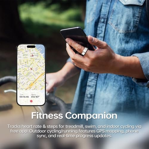 FitElf 3 Pro Smart Ring—Health & Fitness Tracker for Women & Men | Monitor Heart Rate, Sleep & Blood Pressure | IP68 Waterproof | 10-Day Battery | No Subscription Needed (Sliver, 8) - Image 3