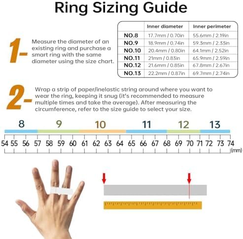 FitElf 3 Pro Smart Ring—Health & Fitness Tracker for Women & Men | Monitor Heart Rate, Sleep & Blood Pressure | IP68 Waterproof | 10-Day Battery | No Subscription Needed (Sliver, 8) - Image 4