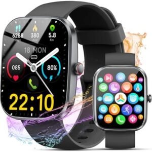 Smart Watch for Men Women (Answer/Make Call), 2025 New 1.91" HD SmartWatch, Fitness Watch with 120+ Sport Modes, IP68 Waterproof, Pedometer, Heart Rate/Sleep Monitor, Activity Tracker for Android iOS