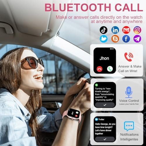 Kuizil Smart Watch, 1.91" Smartwatch for Men Women (Answer/Make Call), Fitness Tracker with 100+ Sport Modes, IP68 Waterproof, Heart Rate/Sleep Monitor, Pedometer, Activity Tracker for Android iOS - Image 3