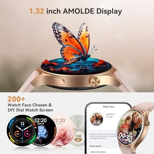 aeac Smart Watch for Women, AMOLED Ultra-Clear Screen Activity Trackers with Heart Rate/Sleep/SpO2 Monitor, Smartwatch for iPhone/Samsung/Android, 110+ Sport Modes Waterproof Fitness Reloj Inteligente - Image 4