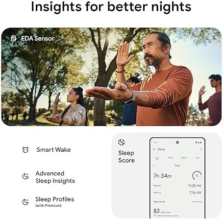 Fitbit Charge 6 Fitness Tracker with Google apps, Heart Rate on Exercise Equipment, 6-Months Premium Membership Included, GPS, Health Tools and More, Obsidian/Black, One Size (S & L Bands Included) - Image 7