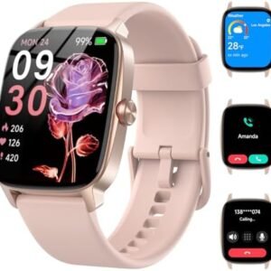 Smart Watch for Men Women with Bluetooth Call & AI Voice, 1.85" HD Fitness Tracker with Heart Rate SpO2 Sleep Monitor, 100+ Sports Modes, Mini Games, IP68 Waterproof Smartwatch for Android iOS Phones