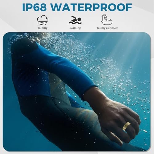 Smart Ring for Women Men Fitness Tracker with Blood Pressure,Heart Rate,Sleep Monitoring,Step Counting,for iPhone and Android,Waterproof smart blood pressure monitor,No Subscription Fees,Gold 11 size - Image 5