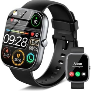 Smart Watch, 1.91" HD Smartwatch for Men Women (Answer/Make Call), 2025 Fitness Watch Heart Rate/Activity/Step/Sleep Monitor, IP68 Waterproof 110+ Sport Mode, Step Counter Black