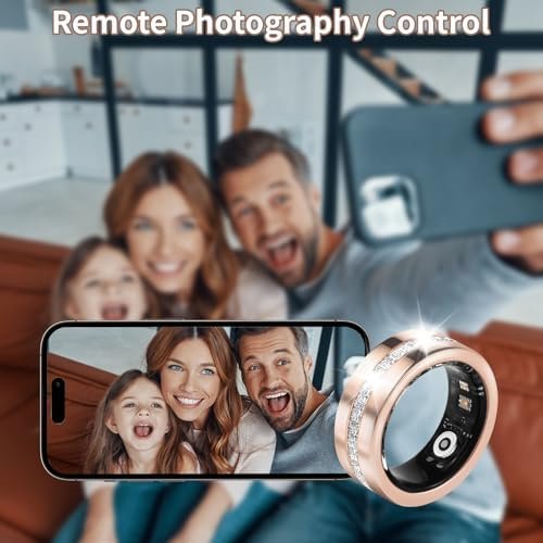 Smart Ring for Women & Men - Health & Fitness Tracker with Heart Rate, Blood Oxygen, Sleep Monitoring, 128 Sports Modes, IP68 Waterproof, Gesture Control, No Subscription Fees (8#) - Image 7