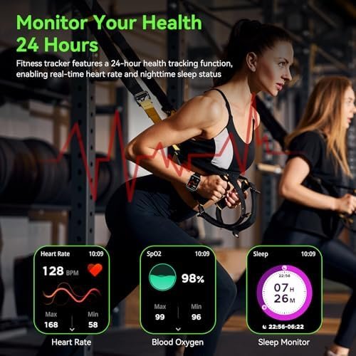 Smart Watch for Men Women (Answer/Make Call) 1.85" HD Touch Screen Fitness Tracker, 120+ Sport Modes, 24/7 Heart Rate/Sleep Monitor/Pedometer/Calories, Fitness Watch for Android/iOS (Black) - Image 7