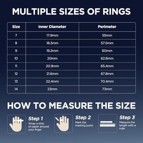 Fitness Tracker, Smart Ring for Women Men, Fitness Ring with Sleep Tracker, 24/7 Heart Rate Monitor, Health Activity Trackers, Step Counter,Calorie Pedometer,No Subscription,for iOS Android(Black,#10) - Image 8