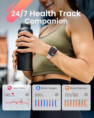 Smart Watch for Women for iPhone&Android: 100 Day+Battery Life, Smart watch(Answer/Make Calls) with 24/7 SpO2 Sleep Heart Rate Monitor,5ATM Waterproof,Fitness Tracker with 120+ Sport,Reloj Inteligente - Image 3