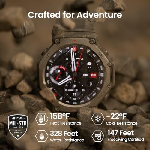 Amazfit T-Rex 3 Outdoor Smart Watch 48mm AMOLED Display, Offline Maps & Navigation, 6 Satellite Systems Dual Band GPS, 27 Days Battery Life, 170+ Sports Mode, 45m Freediving for Android, iPhone - Image 5