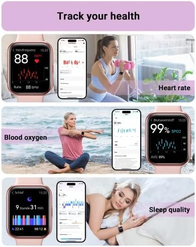 Smart Watch for Women Android & iPhone, Alexa Built-in, 1.8" Touch Screen Fitness Tracker with Answer/Make Calls, IP68 Waterproof Heart Rate/Sleep/SpO2 Monitor, Pedometer, 100+ Sport Modes - Image 4