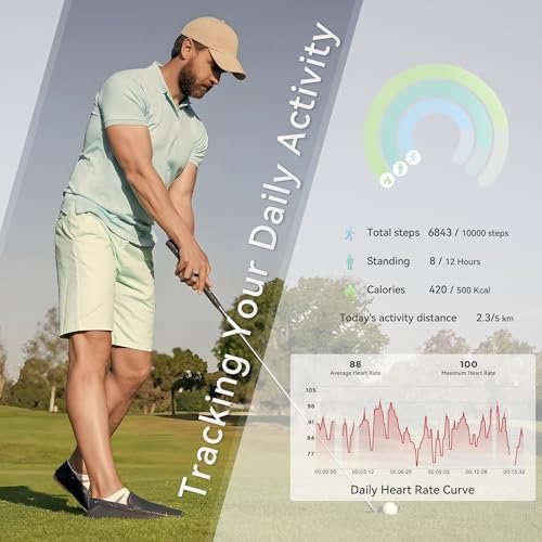 Health Smart Ring for Men Women, Fitness Tracker with Heart Rate/Blood Pressure/Blood Oxygen Monitor,Sleep Tracker,Pedometer, IP68 Waterproof Ring for iPhone&Android, No Subscription (Black, Size9) - Image 3