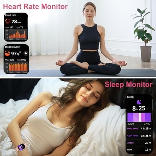 Kuizil Smart Watch, 1.91" Smartwatch for Men Women (Answer/Make Call), Fitness Tracker with 100+ Sport Modes, IP68 Waterproof, Heart Rate/Sleep Monitor, Pedometer, Activity Tracker for Android iOS - Image 5