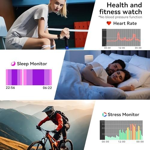 Smart Watch, 1.83" HD Smartwatch for Men Women with 120 Sports Modes, Bluetooth Call & Make Call, Health, Fitness & Sleep Tracker, Timer, 5 ATM Water-Resistance, Fitness Watch for Android/iOS, Black - Image 5