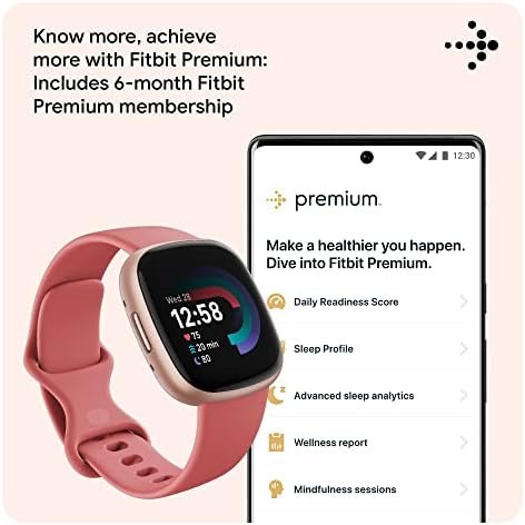 Fitbit Versa 4 Fitness Smartwatch with Daily Readiness, GPS, 24/7 Heart Rate, 40+ Exercise Modes, Sleep Tracking and more, Pink Sand/Copper Rose, One Size (S & L Bands Included) - Image 5