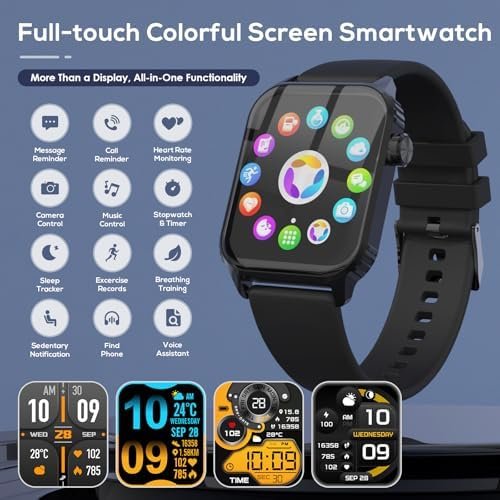 Smart Watch for Women Men, 1.83" HD Smartwatch with 120 Sports Modes, Heart Rate/Sleep Monitor, IP67 Waterproof, Bluetooth Call & Music Control for iPhone/Android - Image 2