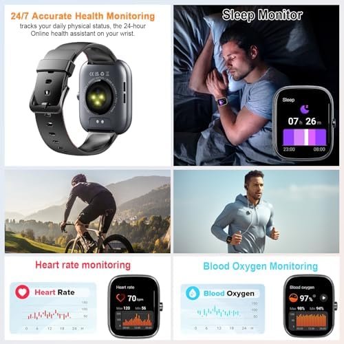 Smart Watch, 1.91" HD Smartwatch for Men Women (Answer/Make Call), 2025 Fitness Watch Heart Rate/Activity/Step/Sleep Monitor, IP68 Waterproof 110+ Sport Mode, Step Counter Black - Image 5