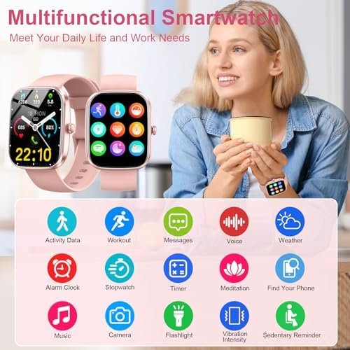 Kuizil Smart Watch, 1.91" Smartwatch for Men Women (Answer/Make Call), Fitness Tracker with 100+ Sport Modes, IP68 Waterproof, Heart Rate/Sleep Monitor, Pedometer, Activity Tracker for Android iOS - Image 6